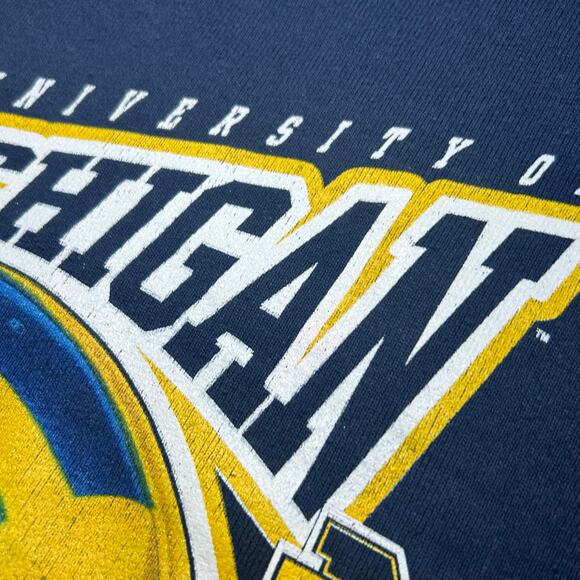 Vintage Michigan Crewneck Sweatshirt Pro Player UofM USA Made - Picture 2 of 9